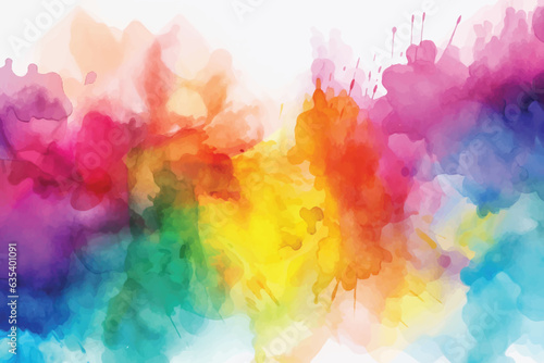 Abstract rainbow colors watercolor background