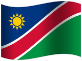 Namibia flag waving 3D icon