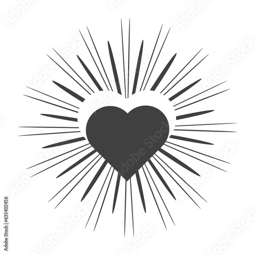 Heart sparkle illustration