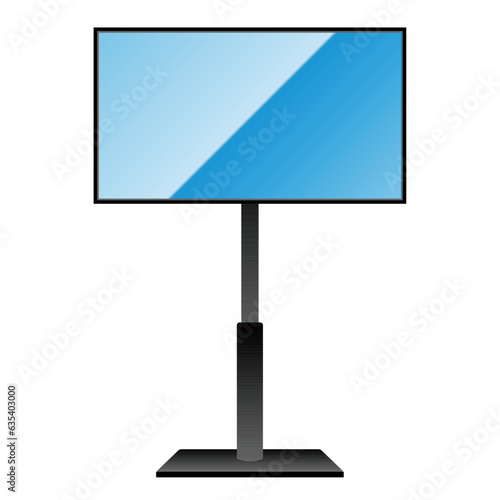 シンプルなイラスト_大型テレビ,スタンド