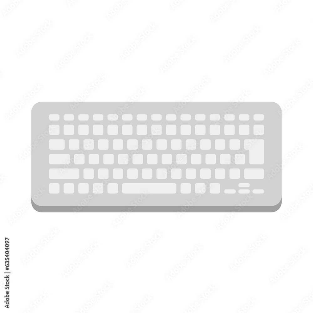 シンプルなイラスト_白いキーボード シンプルなイラスト_白いキーボード
