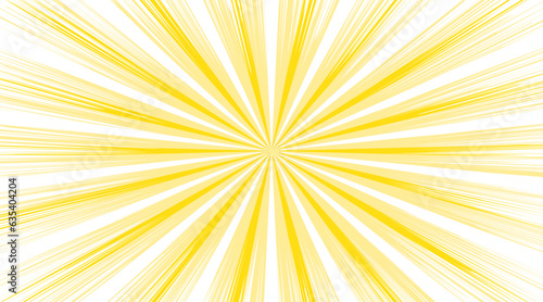 放射状に広がる黄色いイメージの背景イラスト