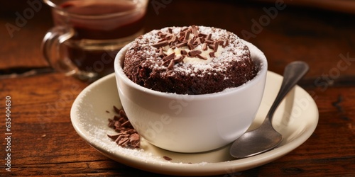 Mug cake, a delightful single-serve treat. A cozy evening at home, where a warm dessert comforts. 🍰🍫☕