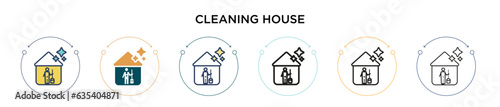 Wallpaper Mural Cleaning house icon in filled, thin line, outline and stroke style. Vector illustration of two colored and black cleaning house vector icons designs can be used for mobile, ui, web Torontodigital.ca