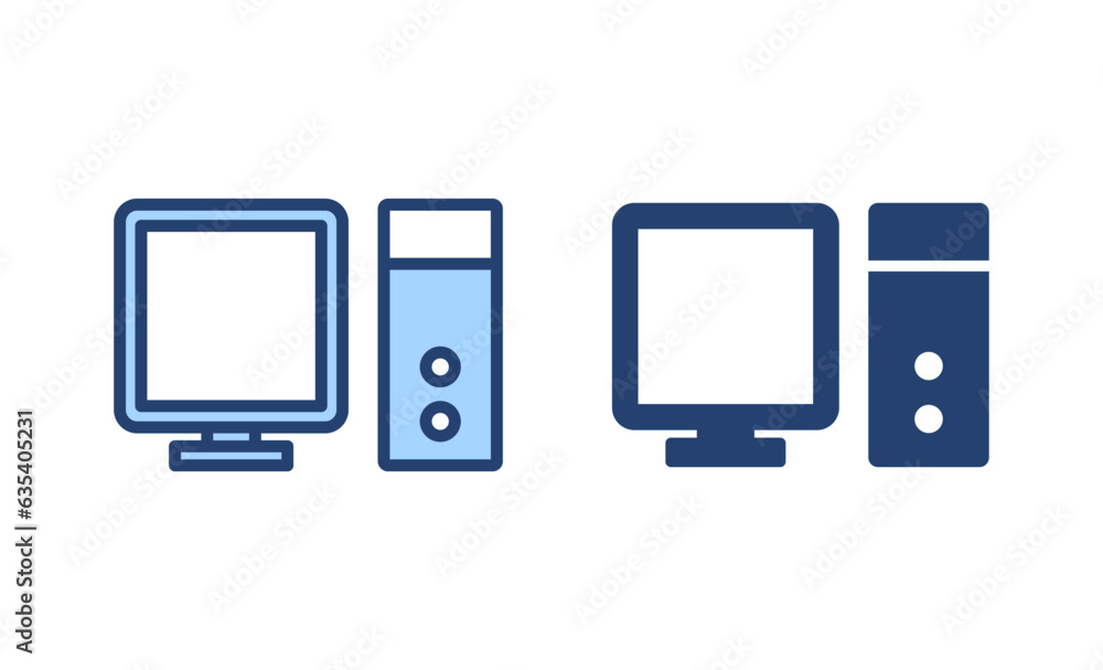 Computer icon vector. computer monitor sign and symbol Computer icon vector. computer monitor sign and symbol