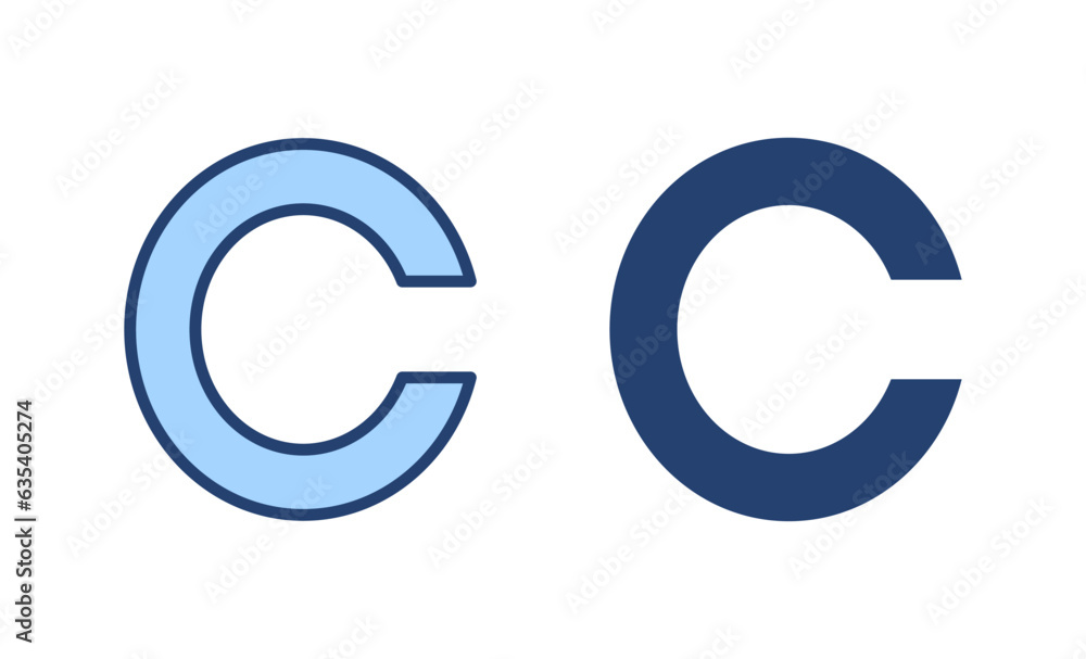Copyright icon vector. copyright sign and symbol Copyright icon vector. copyright sign and symbol