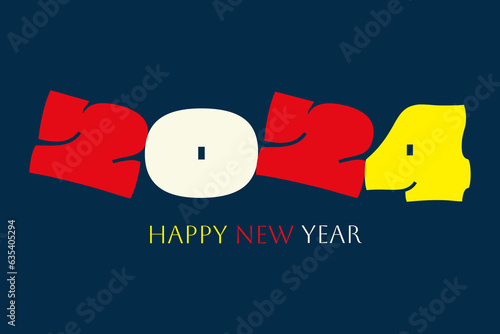 Happy new year 2024 design. Premium vector design for poster, banner, greeting and happy new year 2024.