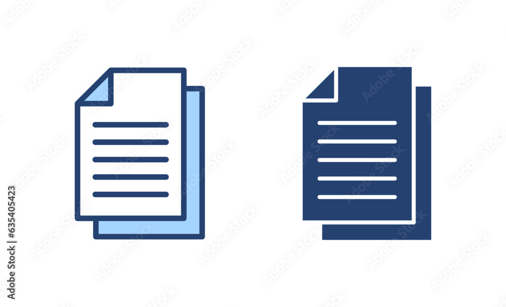 Document icon vector. Paper sign and symbol. File Icon Document icon vector. Paper sign and symbol. File Icon