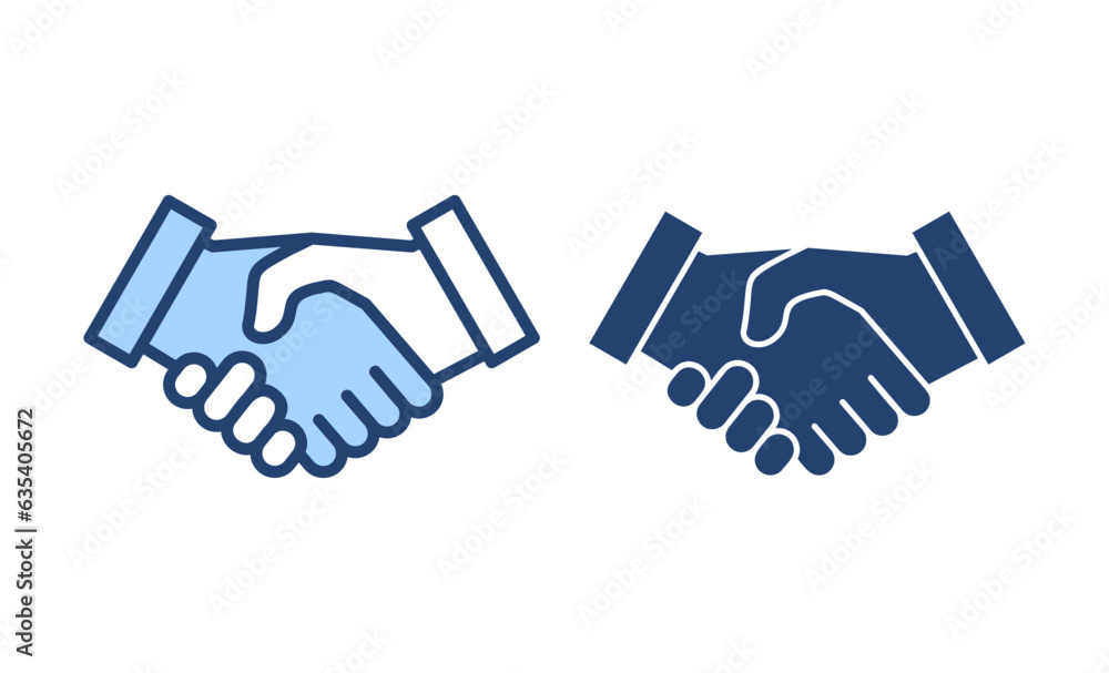 Handshake icon vector. business handshake sign and symbol. contact agreement