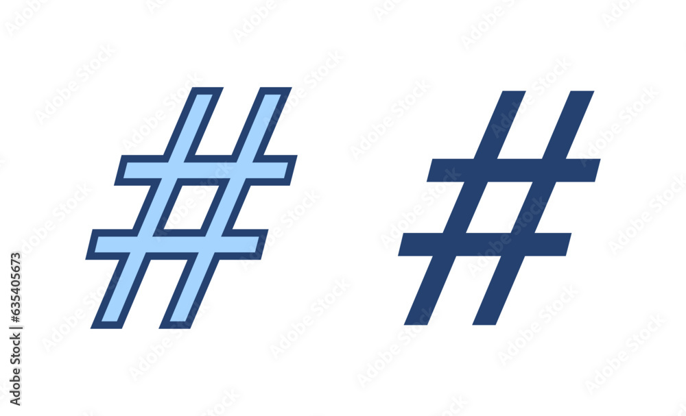 Obraz premium Hashtag icon vector. hashtag sign and symbol