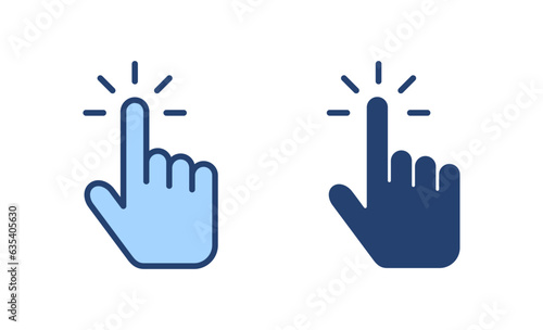 Hand cursor icon vector. cursor sign and symbol. hand cursor icon clik photo