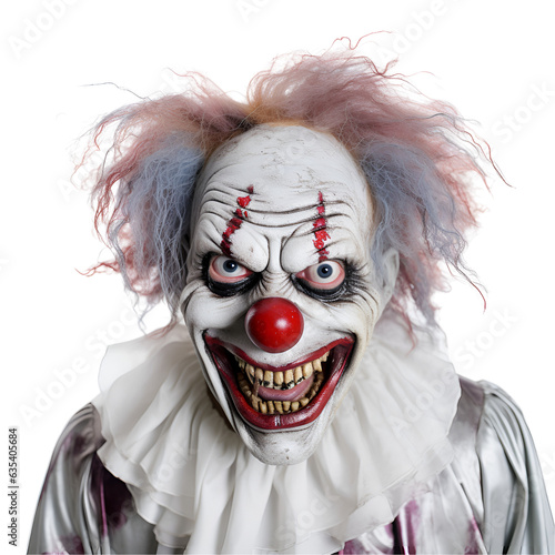 Evil clown on transparent background PNG