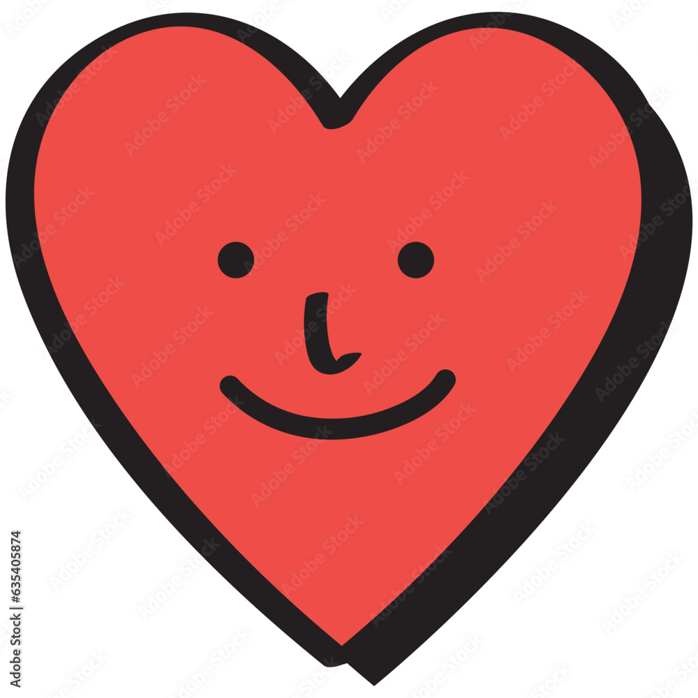 Happy heart emoji illustration Happy heart emoji illustration
