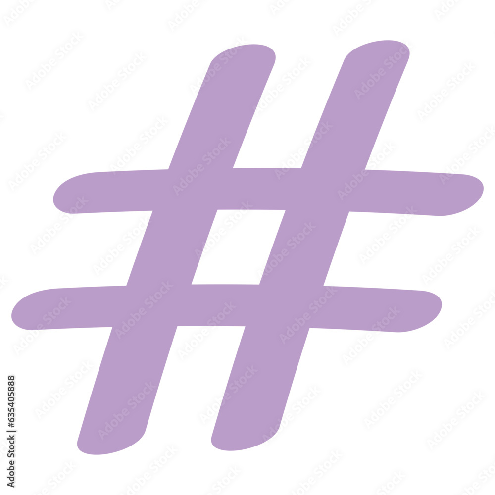 Obraz premium Hashtag symbol illustration