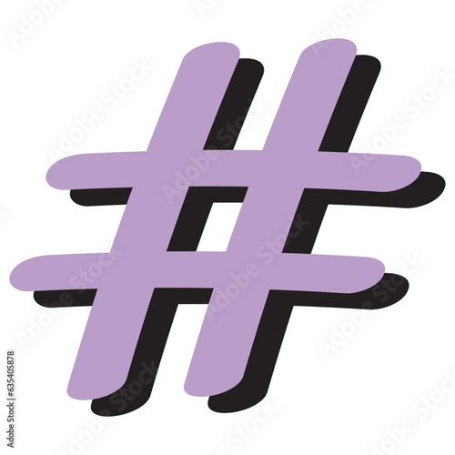Hashtag symbol illustration
