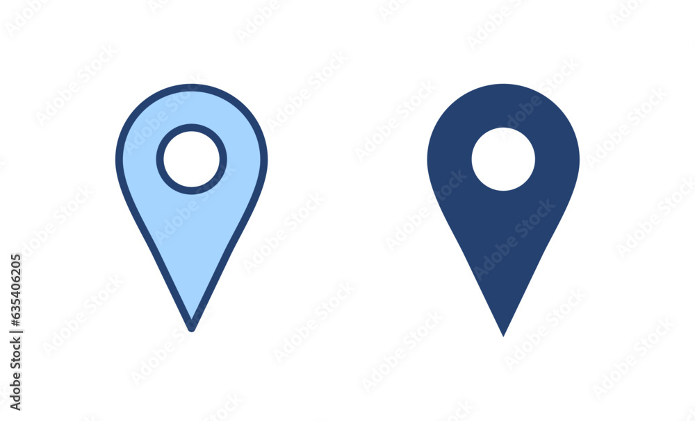 Pin icon vector. Location sign and symbol. destination icon. map pin Pin icon vector. Location sign and symbol. destination icon. map pin