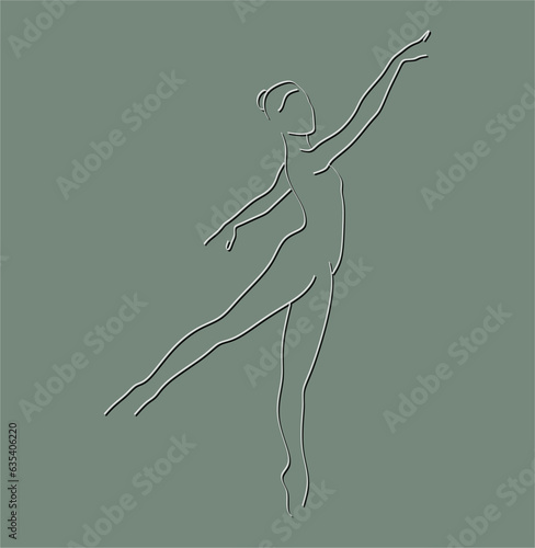 Woman body outline icons set.Stylized vector dancer girls. Abstract image of girl sign for wellness center, sport, dance, beauty salon and spa. Vector isolated illustration
