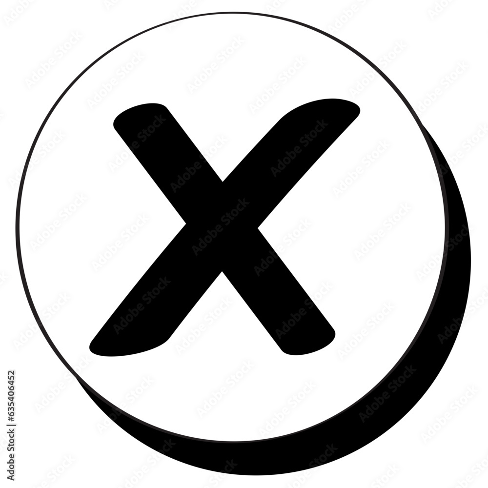 Cross mark illustration Cross mark illustration