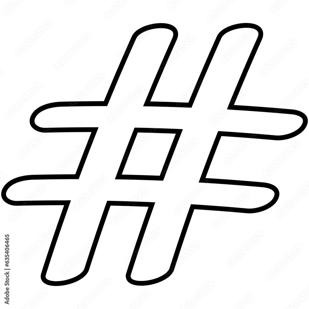 Obraz premium Hashtag symbol illustration