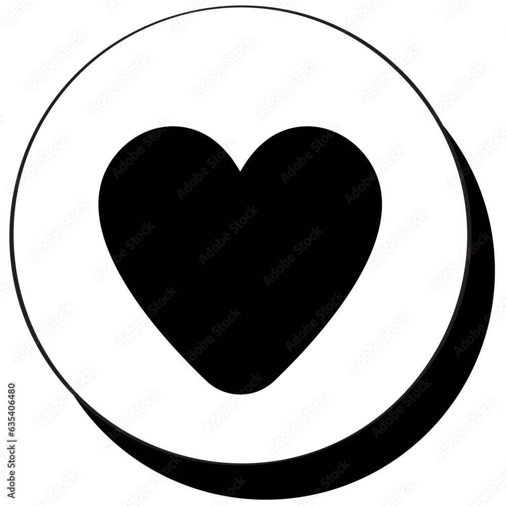 Heart button illustration Heart button illustration