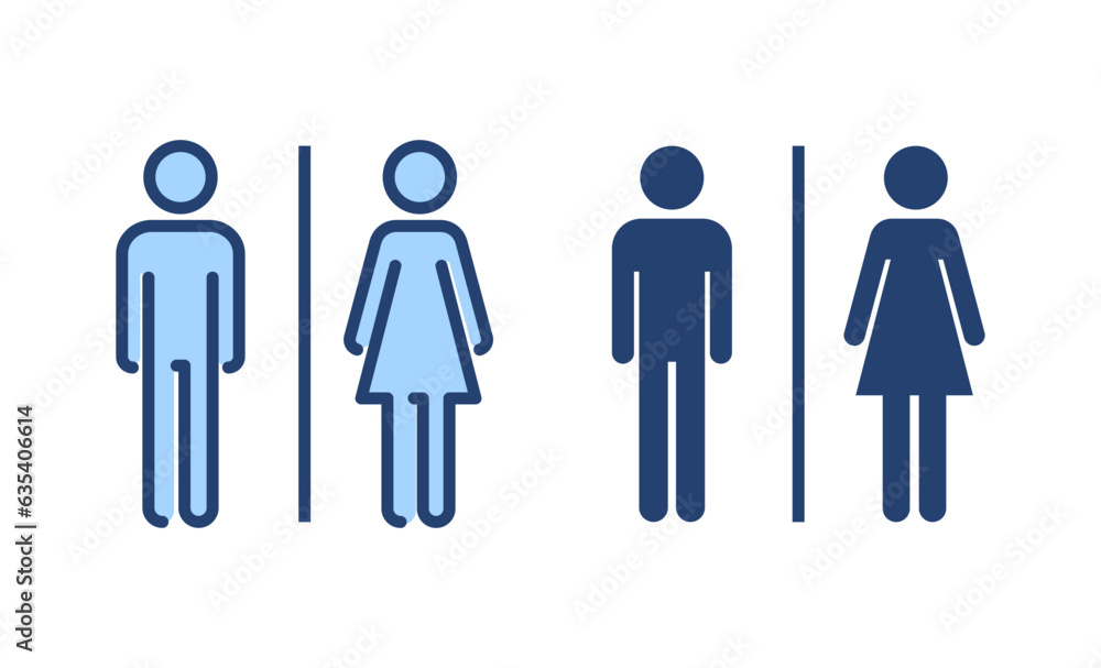 Toilet icon vector. Girls and boys restrooms sign and symbol. bathroom sign. wc, lavatory Toilet icon vector. Girls and boys restrooms sign and symbol. bathroom sign. wc, lavatory