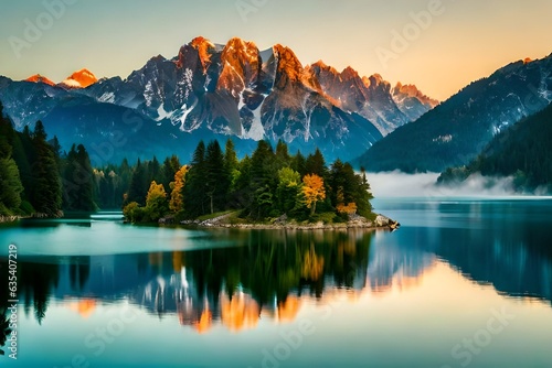 lake in the mountains