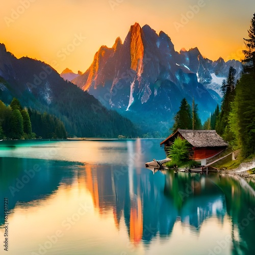 lake in the mountains