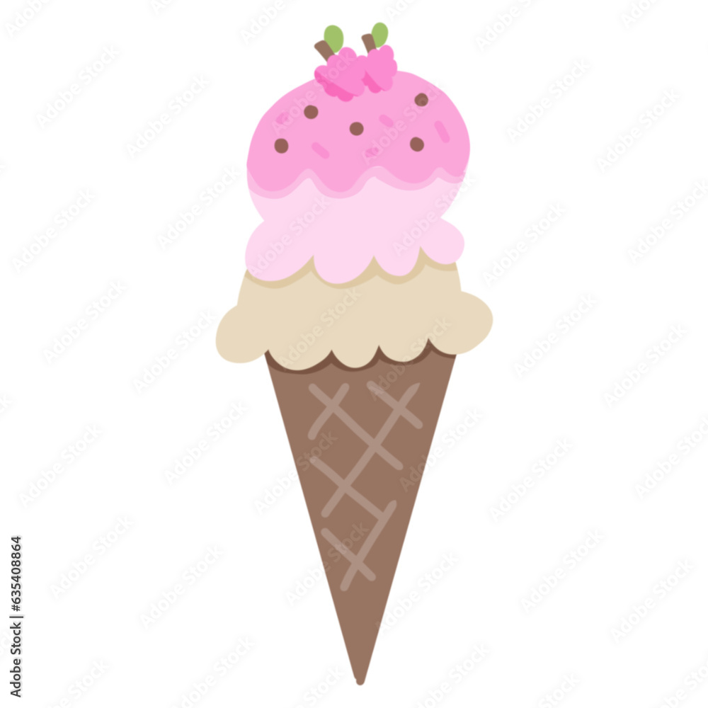 ice cream cone raspberry 