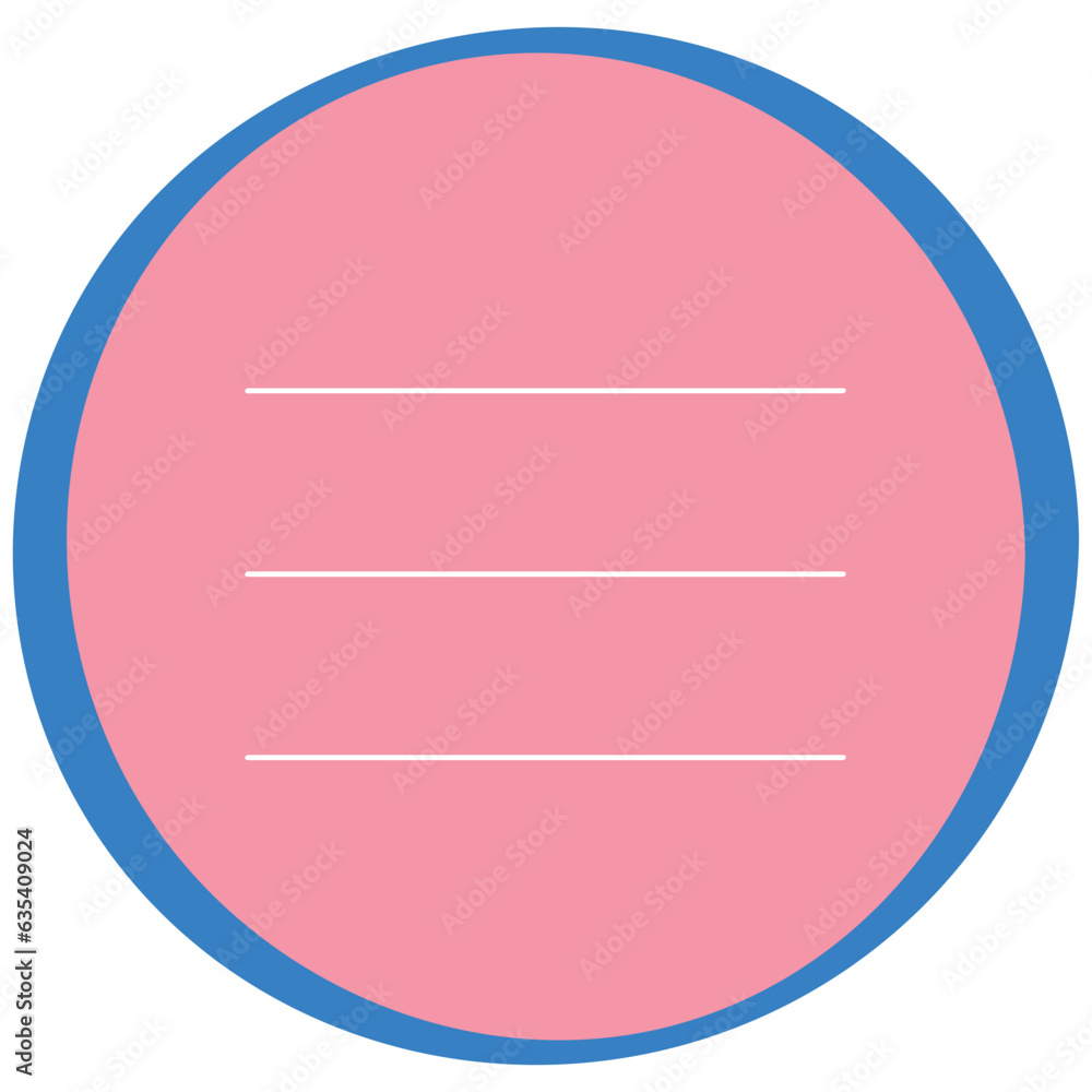 Circle shape sticky note illustration Circle shape sticky note illustration
