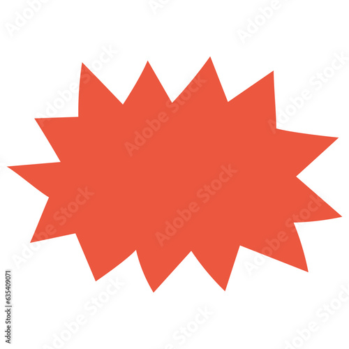 Spiky shape sticky note illustration