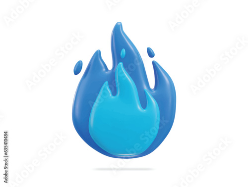 3d fire icon vector illustration