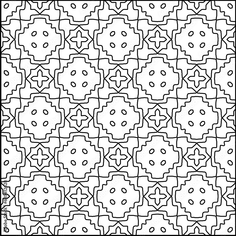 Vector pattern with symmetrical elements . Modern stylish abstract texture. Repeating geometric tiles from striped elements.Black and white pattern. Vector pattern with symmetrical elements . Modern stylish abstract texture. Repeating geometric tiles from striped elements.Black and white pattern.