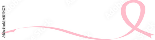 Pink ribbon, national breast cancer awareness month design element.