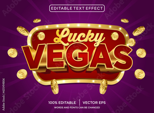 lucky vegas 3D editable text effect