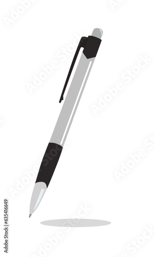Ballpoint pen vector illustration in different colors. Back to school concept. Stationery, office supplies or school supplies vector. Flat vector in cartoon style isolated on white background.