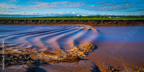 Fotografía Tidal Bore at the Petitcodiac River Parc Bore in Moncton, New Brunswick, Canada