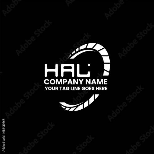 HAL letter logo creative design with vector graphic, HAL simple and modern logo. HAL luxurious alphabet design  