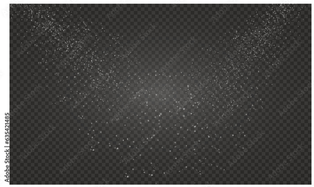 Vector Illustration of White Powder Explosion Tiny Sugar Crystal