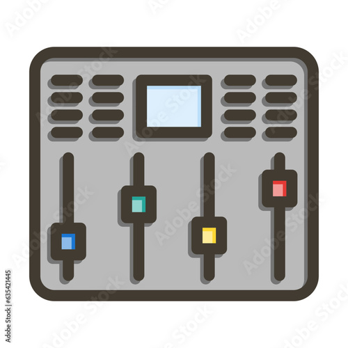 Faders  Vector Thick Line Filled Colors Icon Design Vector Thick Line Filled Colors Icon Design