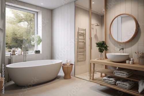 Scandinavian interior design of modern bathroom
