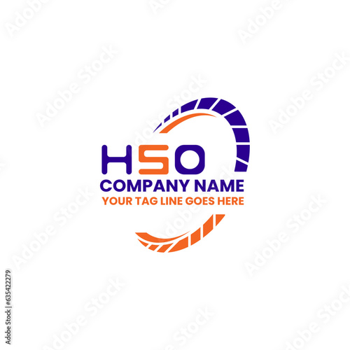 HSO letter logo creative design with vector graphic, HSO simple and modern logo. HSO luxurious alphabet design   photo