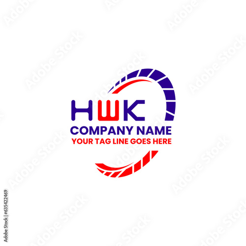 HWK letter logo creative design with vector graphic, HWK simple and modern logo. HWK luxurious alphabet design   photo