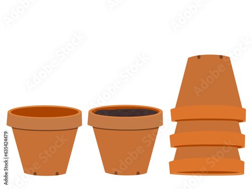 Potted plants on a white background.