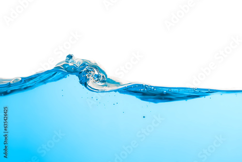 Abstract illustration Clear water surface with ripples and bubbles. beautiful white background. close-up