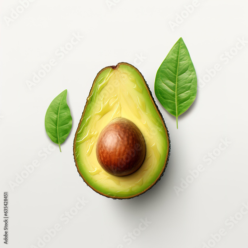 Avocado on a light background.