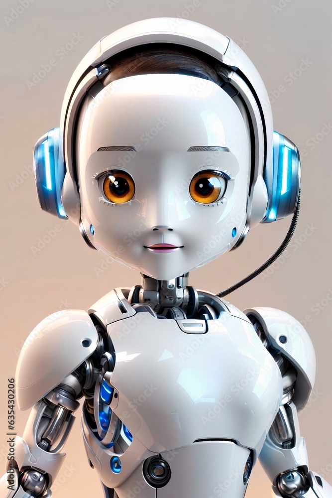 Cute AI robot - innovative, friendly, and futuristic. Perfect for technology, innovation, and digital concepts. generative ai Cute AI robot - innovative, friendly, and futuristic. Perfect for technology, innovation, and digital concepts. generative ai