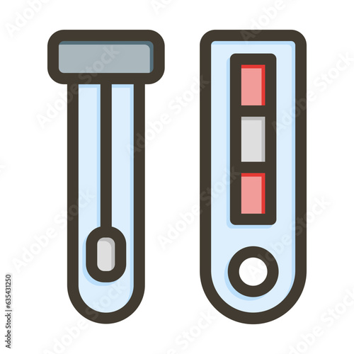 Pcr Test  Vector Thick Line Filled Colors Icon Design Vector Thick Line Filled Colors Icon Design