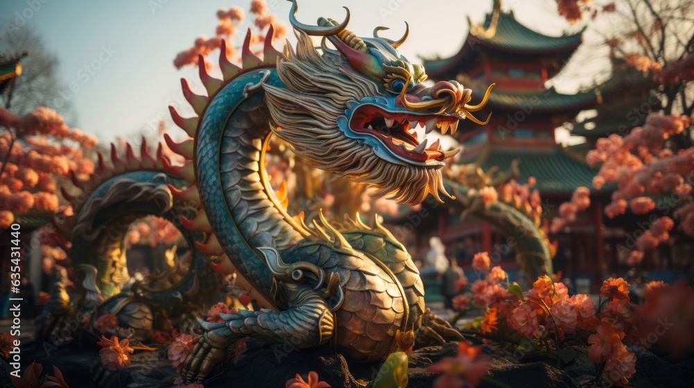 Chinese new year of the green wooden dragon Chinese new year of the green wooden dragon