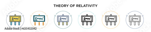 Photos Theory of relativity icon in filled, thin line, outline and stroke style