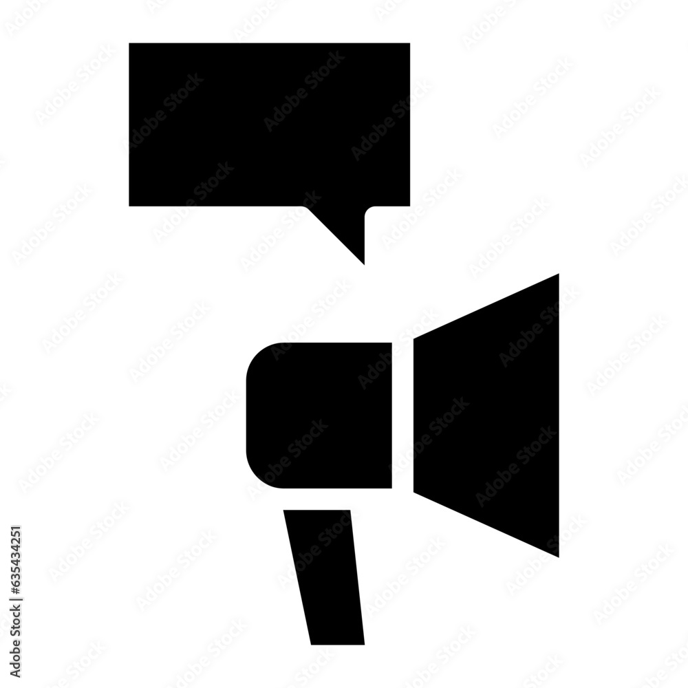 megaphone glyph megaphone glyph